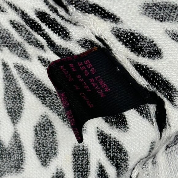 Etoile Leopard Print Open Front Cardigan Sweater black linen blend size medium - Picture 3 of 10